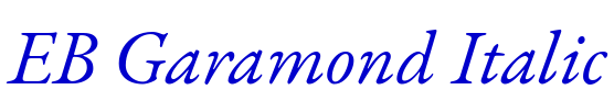 EB Garamond Italic fonte